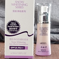 菲莎妮丝 雪肌净白防晒粉底液30mlSPF25PA++遮瑕修颜,抵抗紫外线,防止晒伤、晒黑