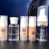 玺妍 体验套装 5件套(洁面泡沫40ml+鱼子水30ml+弹弹乳10ml+隔护霜象牙白10ml+隔护霜自然色10ml)