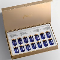 爱奴雅 蓝铜肽冻干粉5ml*7对(修护肌底液5ml*10支)质地轻薄易吸收、舒缓红敏、修复受损、修复红血丝