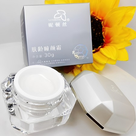 妮顿丝 肤龄瞳颜霜30g(富勒烯冻龄霜)眼霜 改善面容老态/粗黑暗黄/顽固真皮层色沉色斑的肌肤