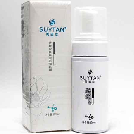 秀媛堂 氨基酸洁面慕斯120ml 泡沫绵密细腻,卸妆、洁面二合一,水润清透